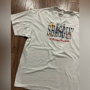 Vintage Oneita Super Heavyweight Shaggin Embroidered T-shirt Tee Shirt XL EUC